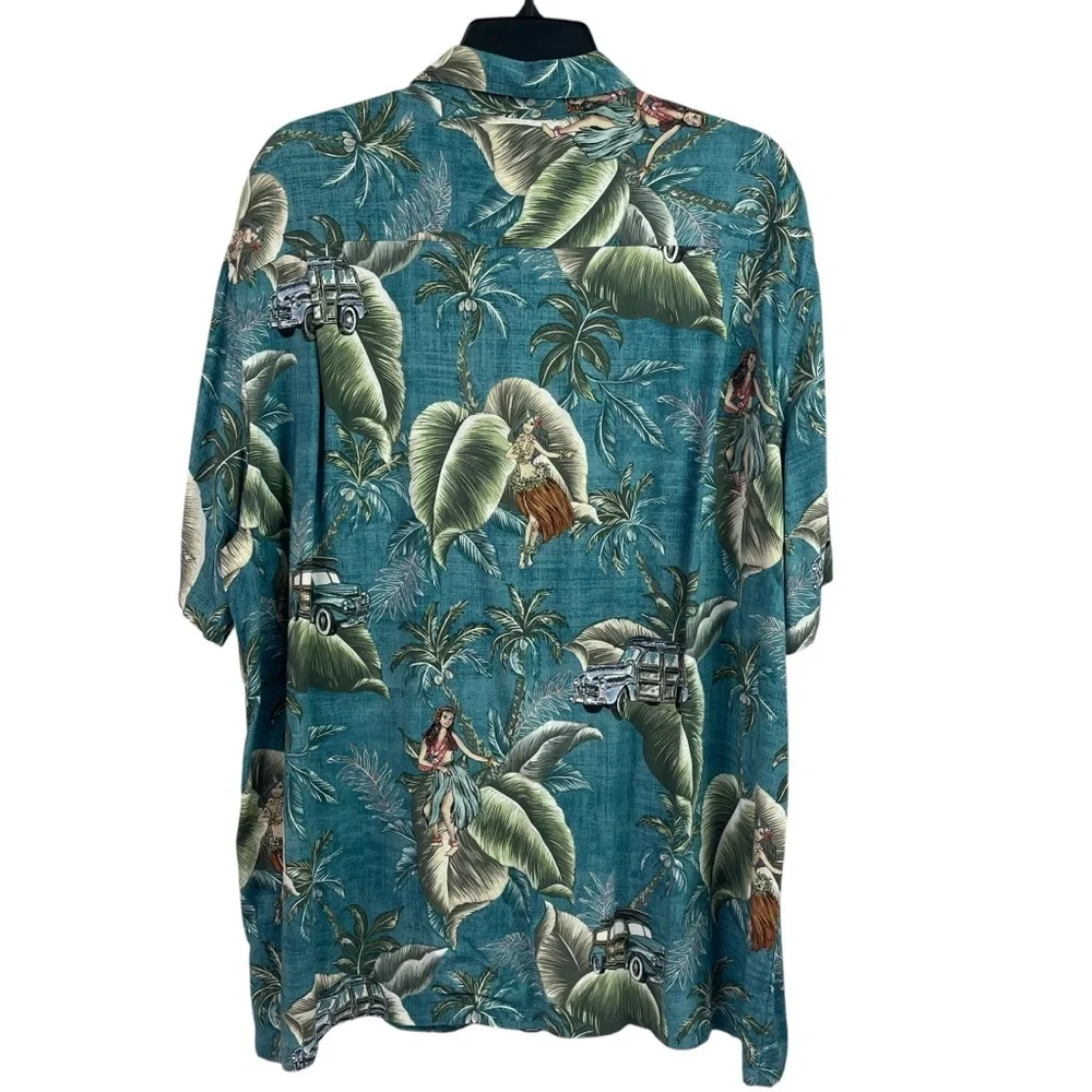 Campia Mens Hawaiian Shirt Easy Care Hulu Girls Floral Cars Tropical Rayon XXL - Picture 6 of 9
